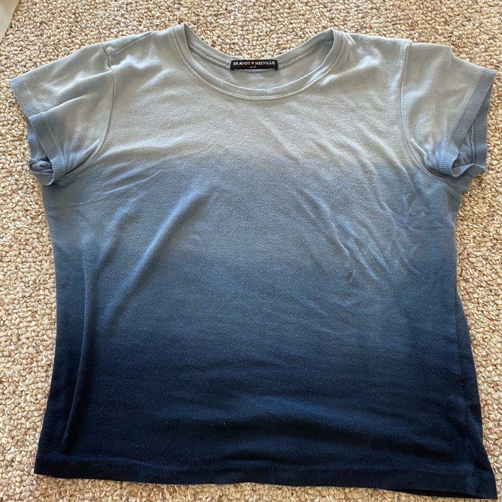 Brandy Melville Blue Ombre Crop Top